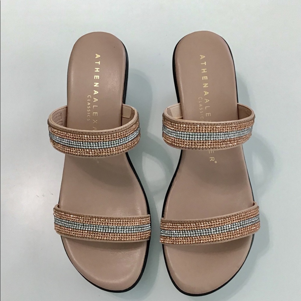 Athena Alexander Rhinestone Wedge Sandal